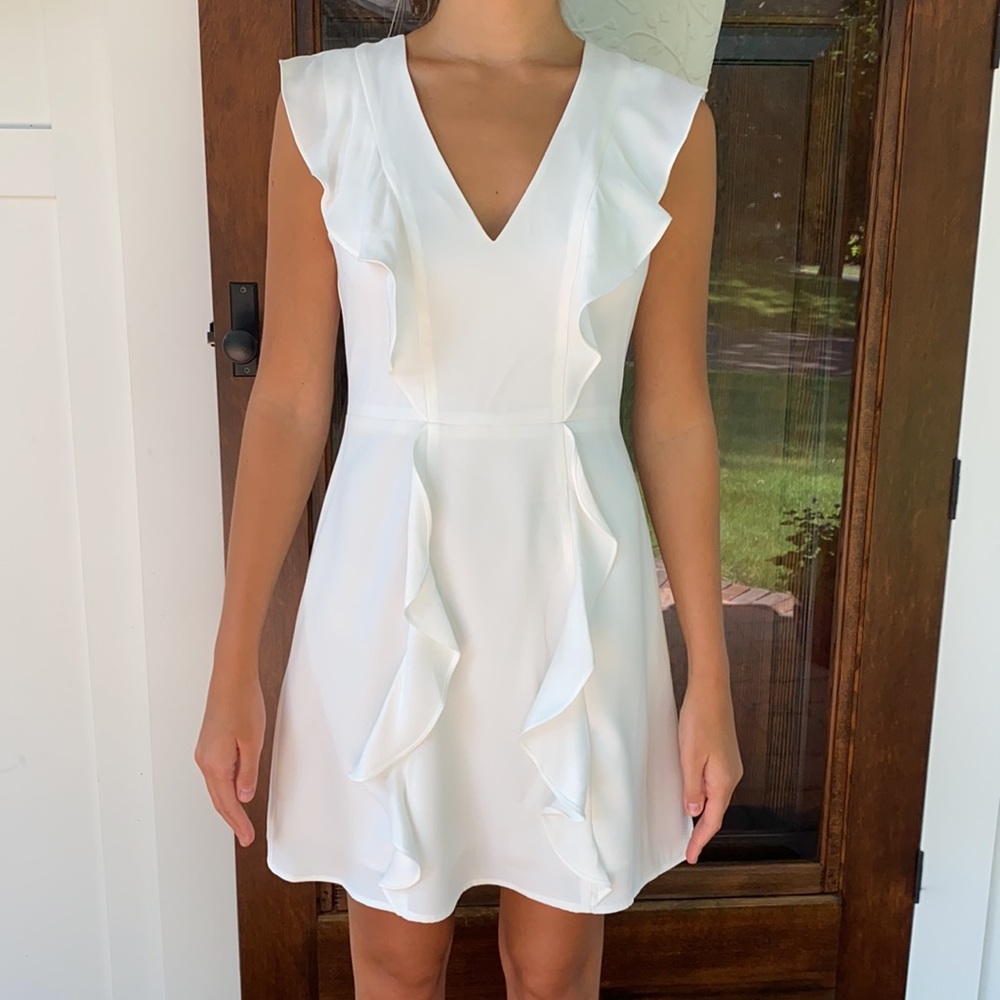 New! BCBG Tyrah Sleeveless Ruffle Dress